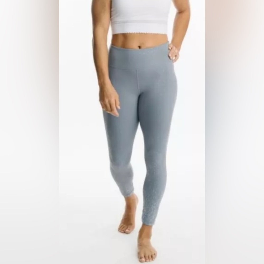 Zyia Active Women's Gray Ombre Mirage Light N Tight Leggings Size 4